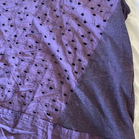 Anthropologie Akemi + kin purple boho eyelit top - Picture 4 of 11